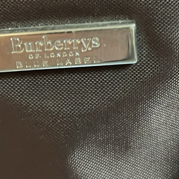 Burberry brown microfiber bucket black genuine leather trim  like new - Picture 14 of 16